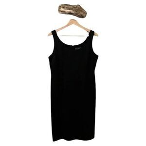 Jessica Howard Nordstrom Sleeveless Midi LBD Little Black Dress Size 14 Zippered